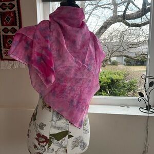 Pink Tie-Dye Scarf